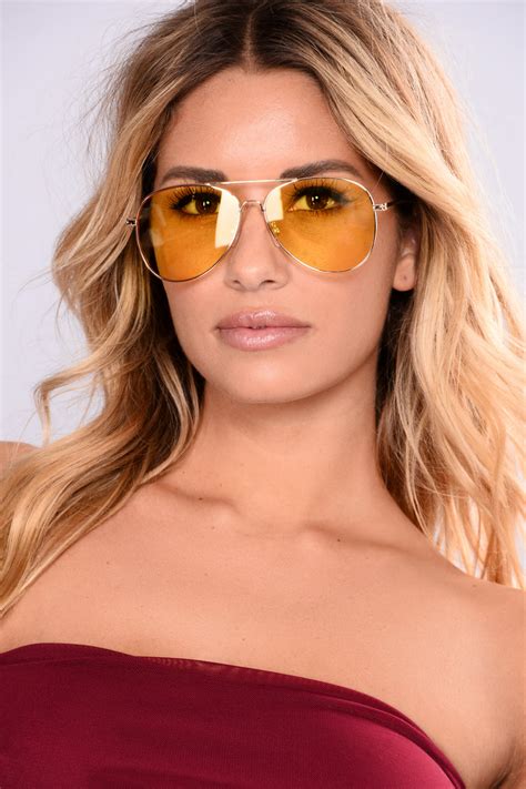 yellow tinted sunglasses for women